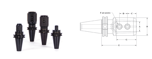 Cat 40 Coolant Through End Mill Tool Holders